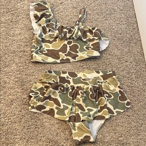 Amazon Kids Swimwear Set - Green and Brown Camo